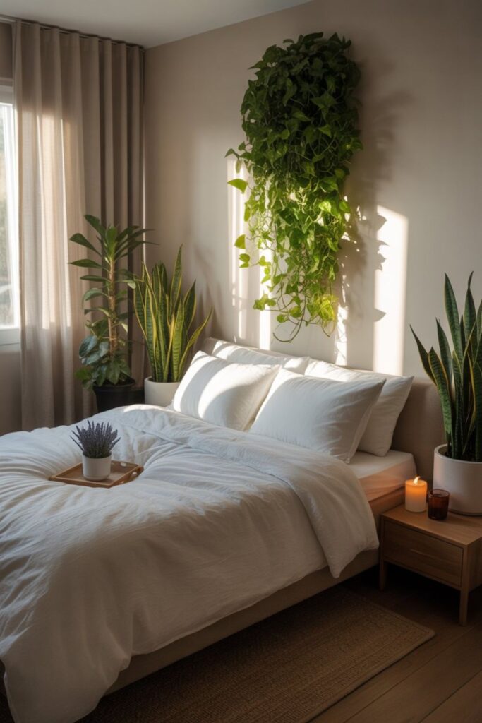 How Do You Create a Calming Bedroom Plant Arrangement?