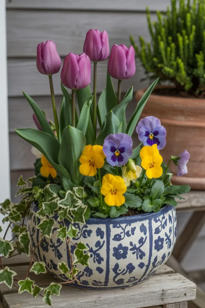 Planter Ideas: Stunning Container Displays in Every Season 5 Winter container garden with evergreens, pinecones, and berries showcasing seasonal planter ideas.