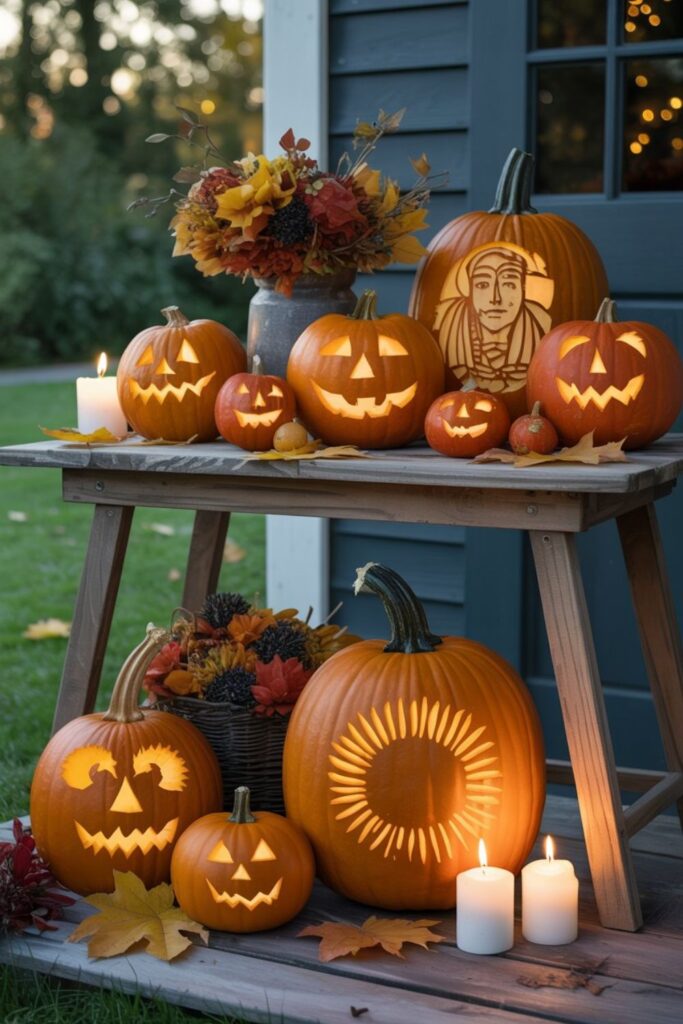 Creative Pumpkin Carving Ideas for Stunning Jack-O’-Lanterns 5 Adapting Designs for Different Pumpkin Sizes