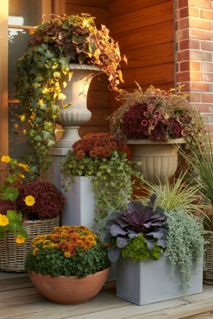 Cute Fall Plant Pot Ideas Creative Container Displays for Autumn Charm 4 Adapting the Formula for Different Container Shapes