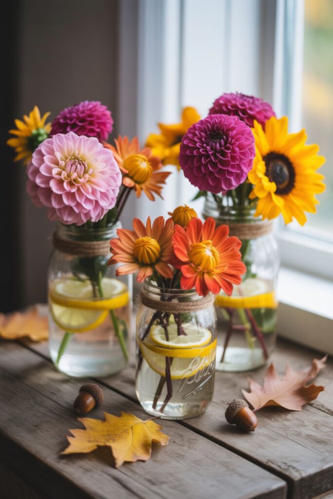 31 Fall Centerpiece Ideas with Mason Jars Transform Your Autumn Table 5 How Can You Preserve Fresh Flowers in Mason Jar Centerpieces?