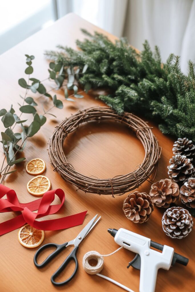 20+ Simple Christmas Wreath Ideas for Every Home 2 What Materials Work Best for Simple Christmas Wreaths?