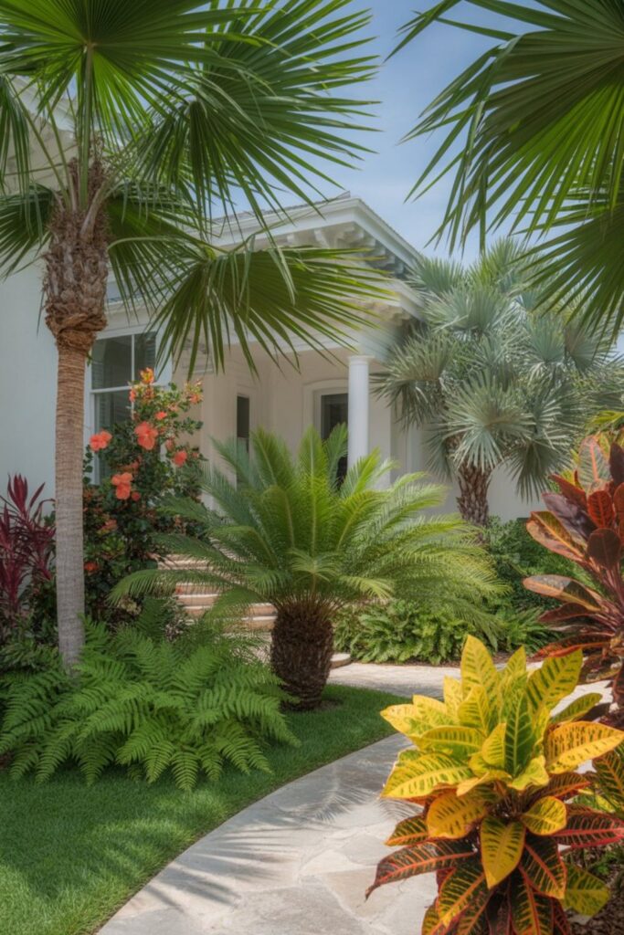 Front Yard Landscaping Ideas Florida: Design a Stunning Tropical Paradise 2 Best Palms for Florida Front Yards