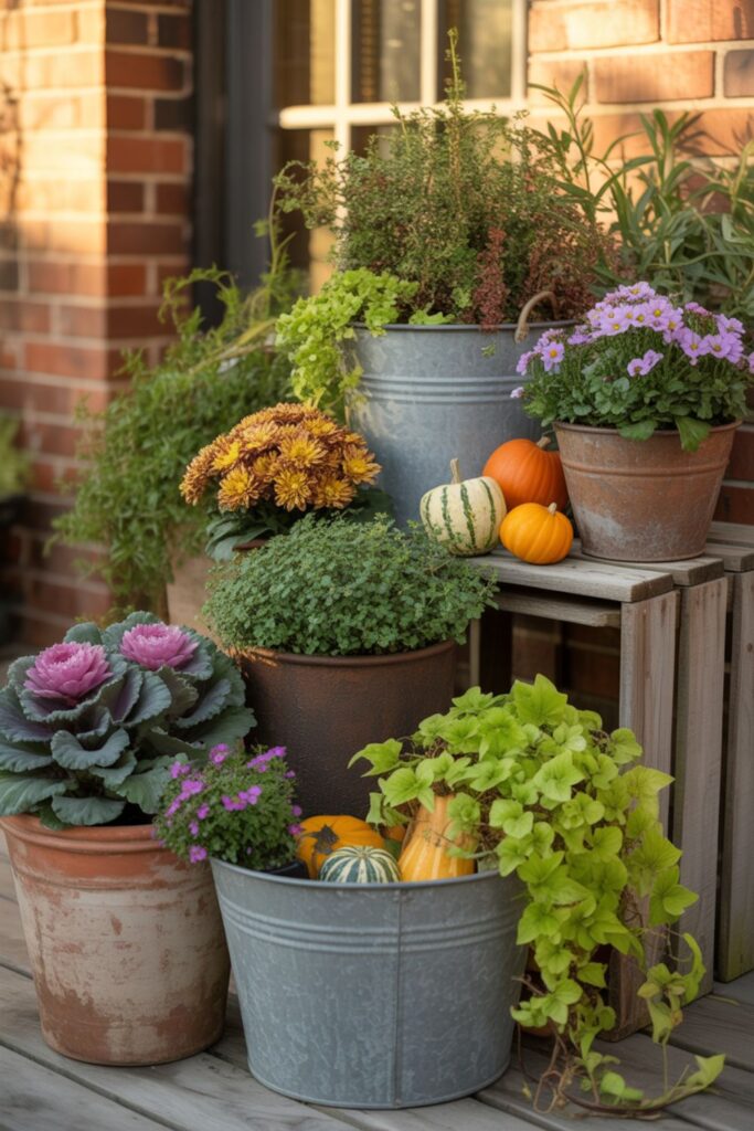 Cute Fall Plant Pot Ideas Creative Container Displays for Autumn Charm 3 What Are the Best Plants for Cute Fall Container Combinations?