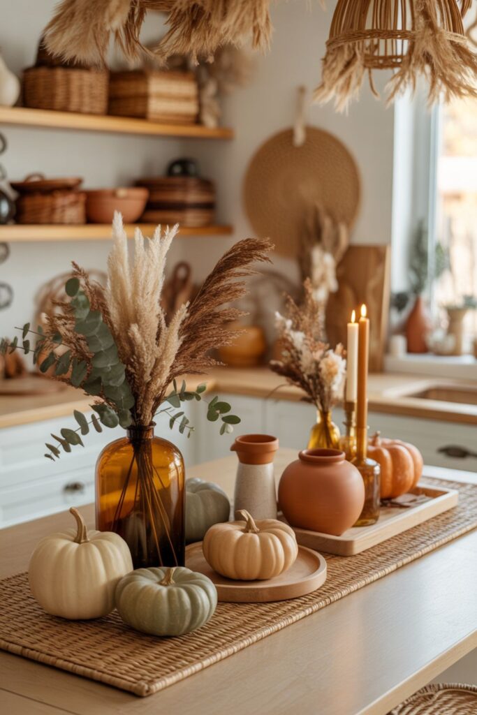Best Fall Island Centerpiece Ideas to Try This Season 5 Boho-Inspired Fall Island Centerpiece Ideas