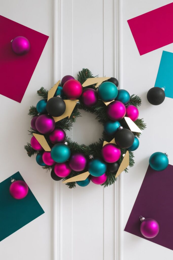 30+ Christmas Wreath Ideas 2025 Eco-Friendly Styles 2 Bold and Non-Traditional Color Palettes