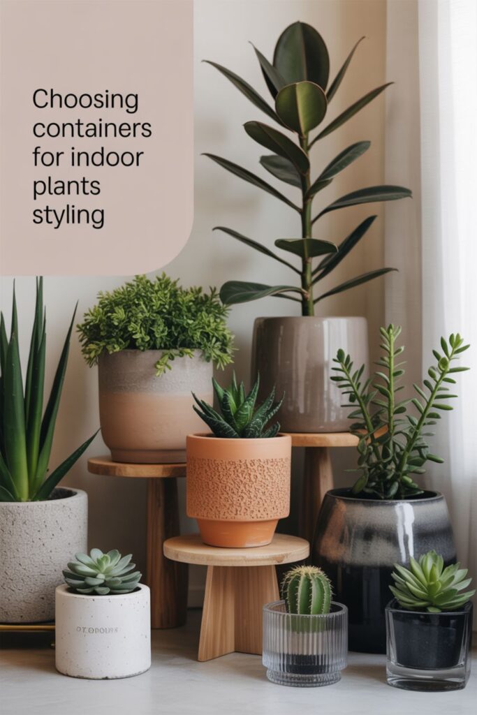 Choosing Containers for Indoor Plants Styling