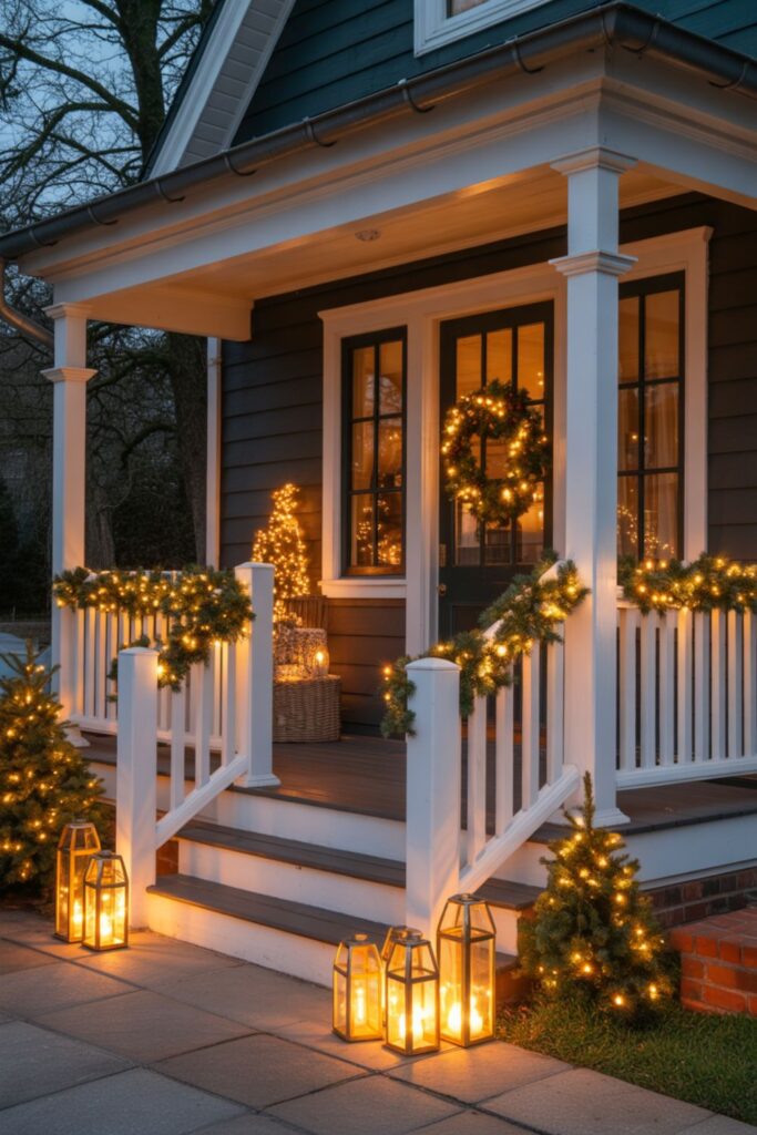 60+ Christmas Porch Decor Stunning Ideas 4 What Lighting Techniques Create Magical Nighttime Displays?