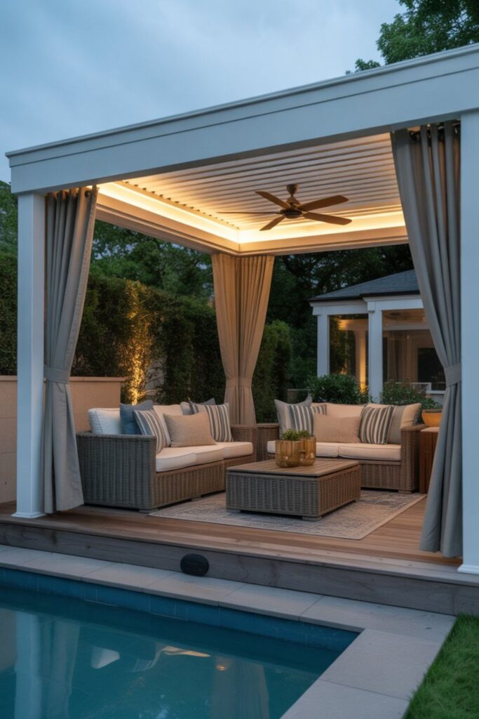 35+ Outdoor Pergola Ideas to Transform Your Backyard Into a Paradise 4 What Custom Features Maximize Functionality and Comfort?