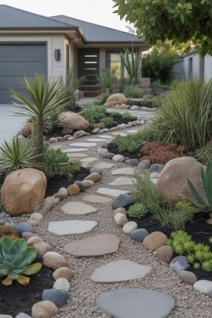 Front Yard Landscaping Ideas with Rocks Transform Your Curb Appeal 3 How Do You Design Front Yards Using Rocks?