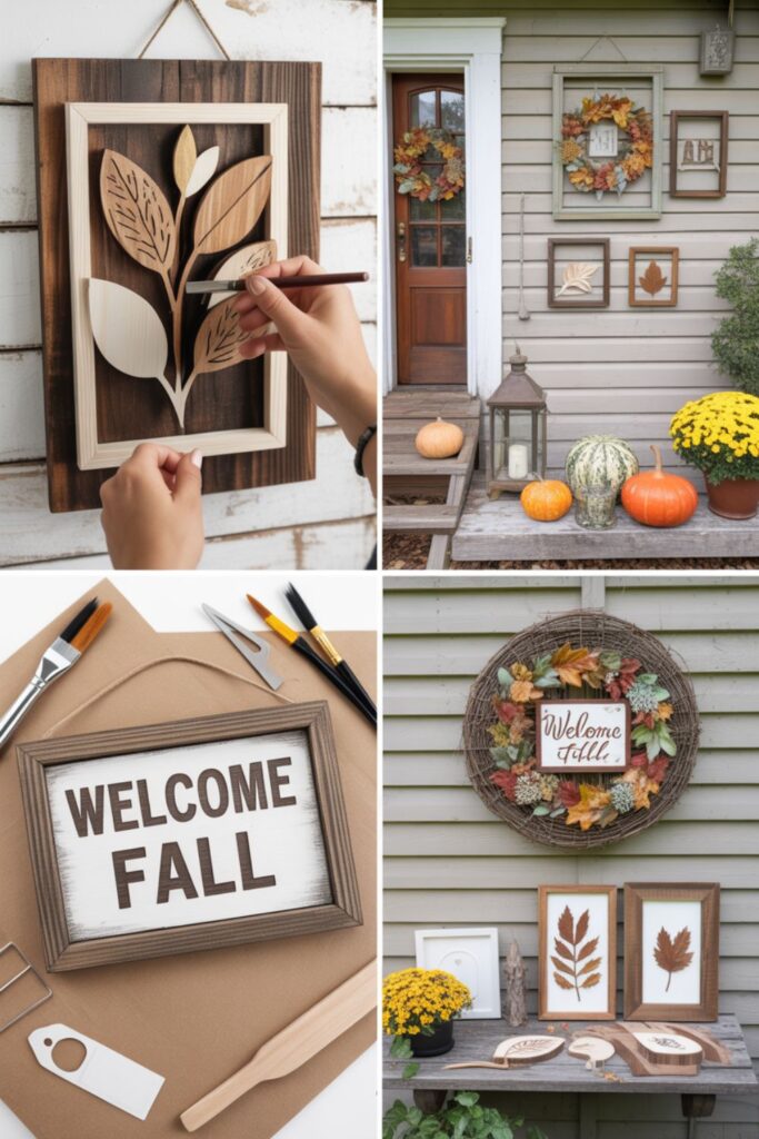 20+Fall Front Porch Ideas DIY Creative Projects 5 How Can You Create Dimensional Wall Art for Porches?