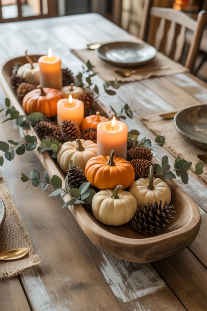 30+Fall Centerpiece Ideas DIY Budget-Friendly Projects 3 DIY Dough Bowl Fall Centerpiece Ideas