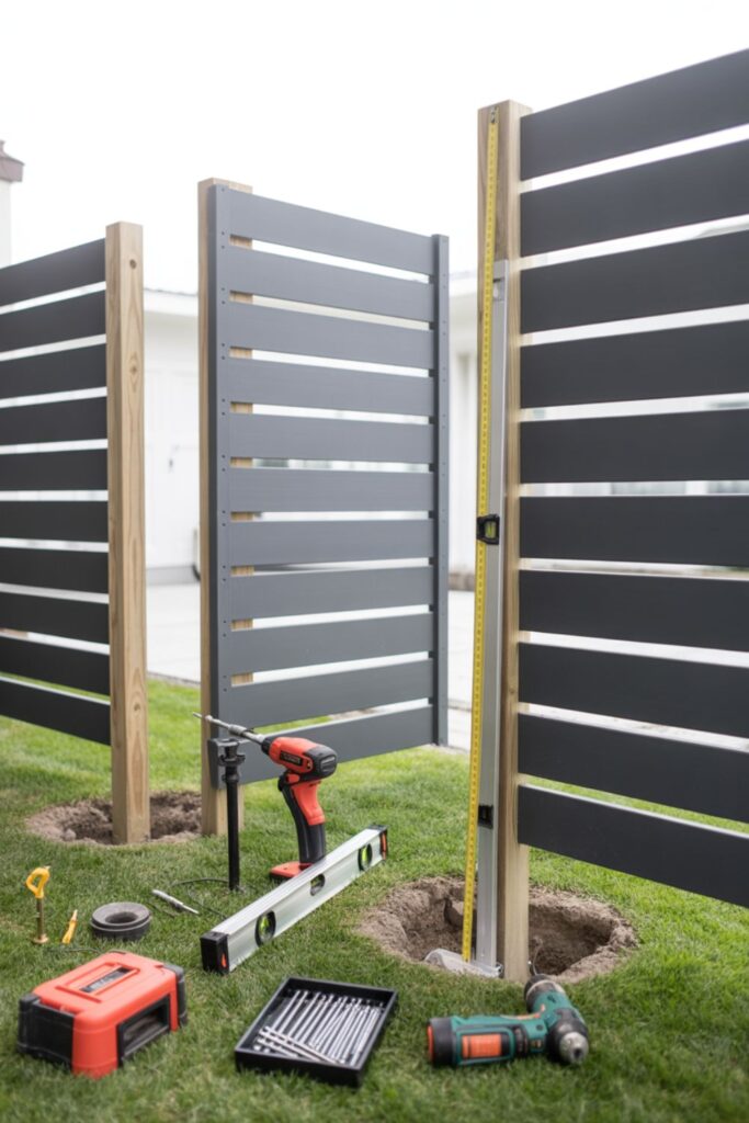 27+ Stylish Modern Fence designs Ideas to Transform Your Property 5 DIY Modern Fence Installation Basics