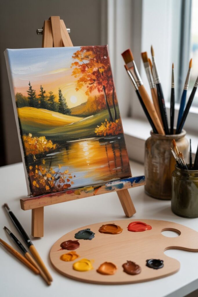 40+ Fall Canvas Painting Ideas Easy DIY Beginner-Friendly 3 What Landscape Scenes Work Best for First-Time Painters?