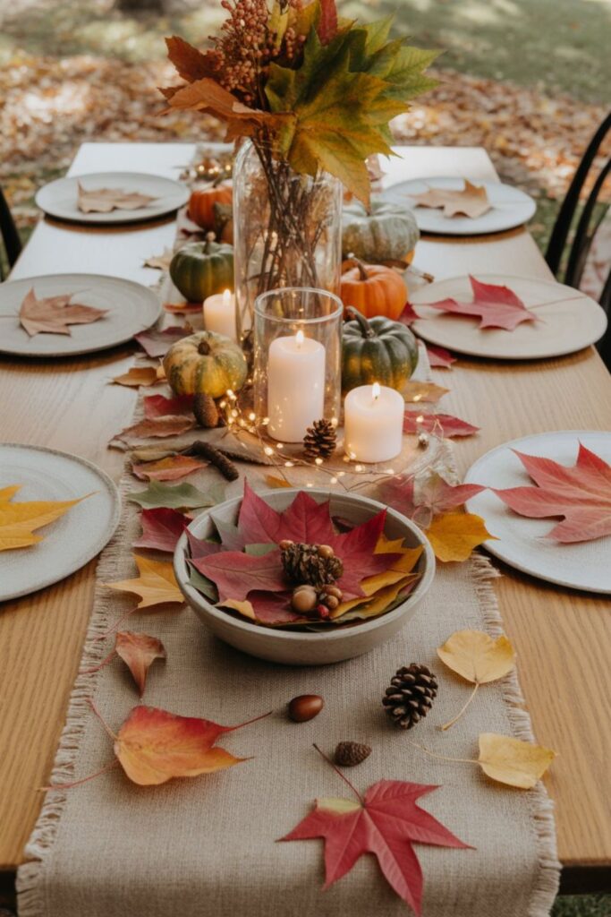 29+Fall Centerpiece Ideas with Leaves 2 29+Fall Centerpiece Ideas with Leaves
