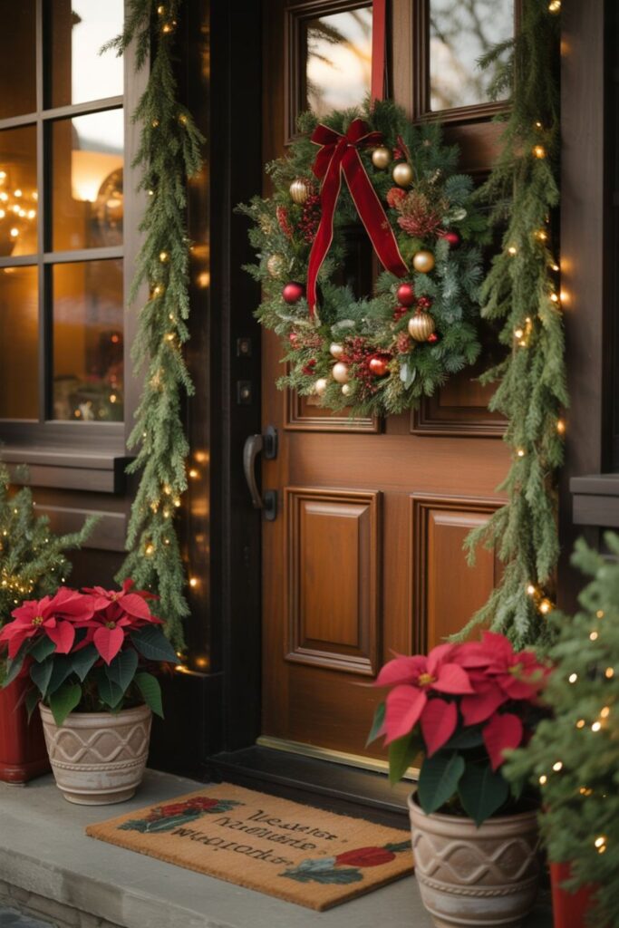 Christmas Wreath Ideas 2025 | Latest Trends & DIY Holiday Inspiration 4 Decorating Tips for a Perfect Front Door Display