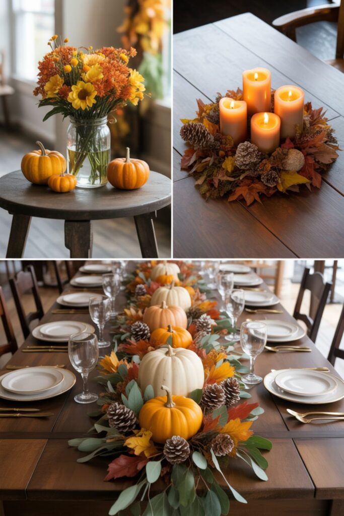35 +Fall Centerpiece Ideas for Table Transform 4 How to Scale Centerpieces for Different Table Sizes