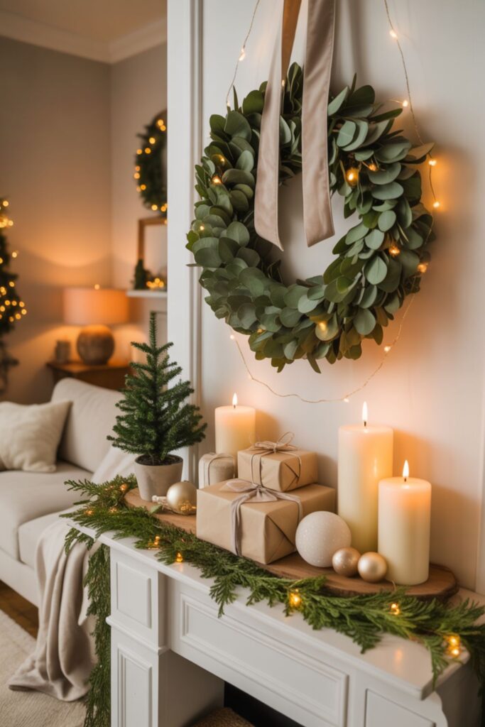 20+ Simple Christmas Wreath Ideas for Every Home 3 How to Style Your Simple Christmas Wreath Indoors