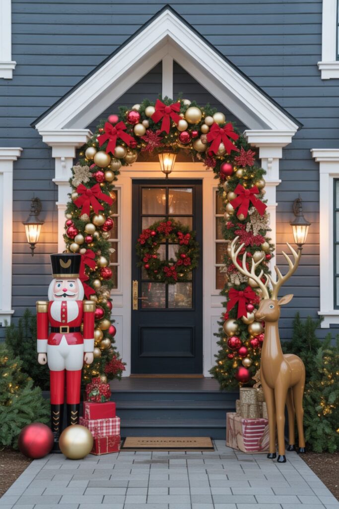 60+ Christmas Porch Decor Stunning Ideas 3 How Do Large Decorations Make Bold Statements?