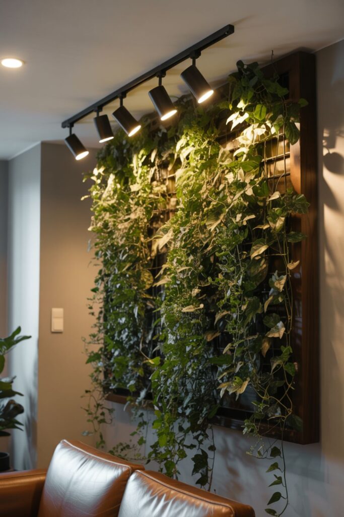 Modern Indoor Vine Wall Ideas for Stylish Green Spaces 3 What Lighting Do Indoor Vine Walls Need?