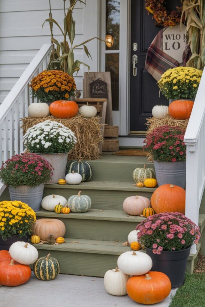 How Can You Mix Mums with Pumpkins for Maximum Impact?