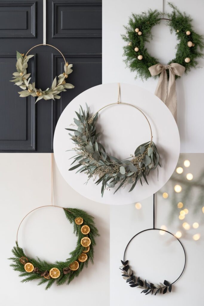 25+ Eye Catching Christmas Wreath Ideas Complete Guide 2 Modern Minimalist Christmas Wreath Designs