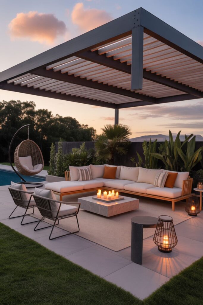 Modern Pergola Furniture Ideas