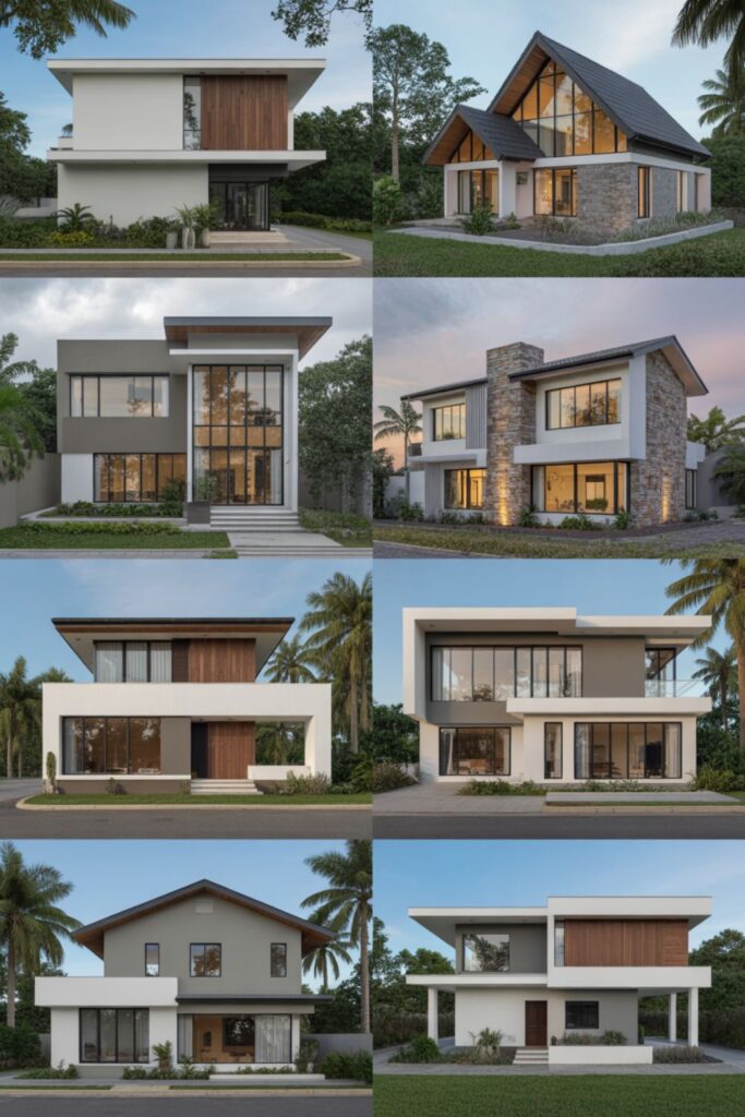 popular styles modern single floor elevation.jpg