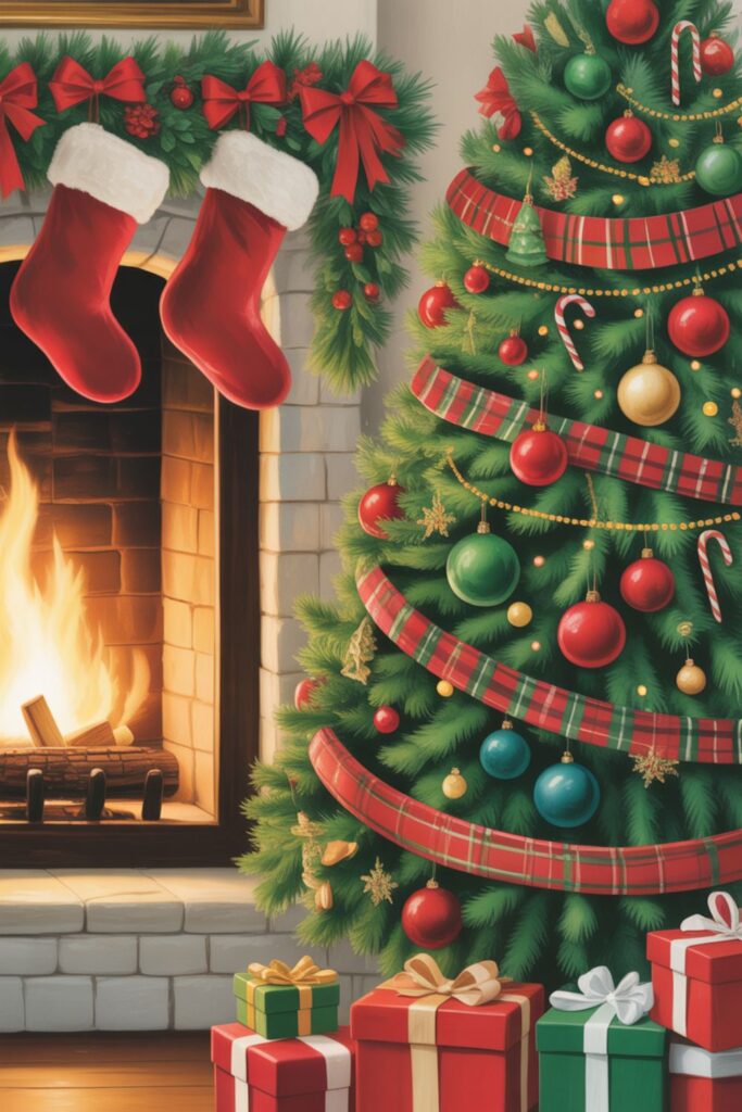 Red and Green Traditional Christmas Tree Ideas