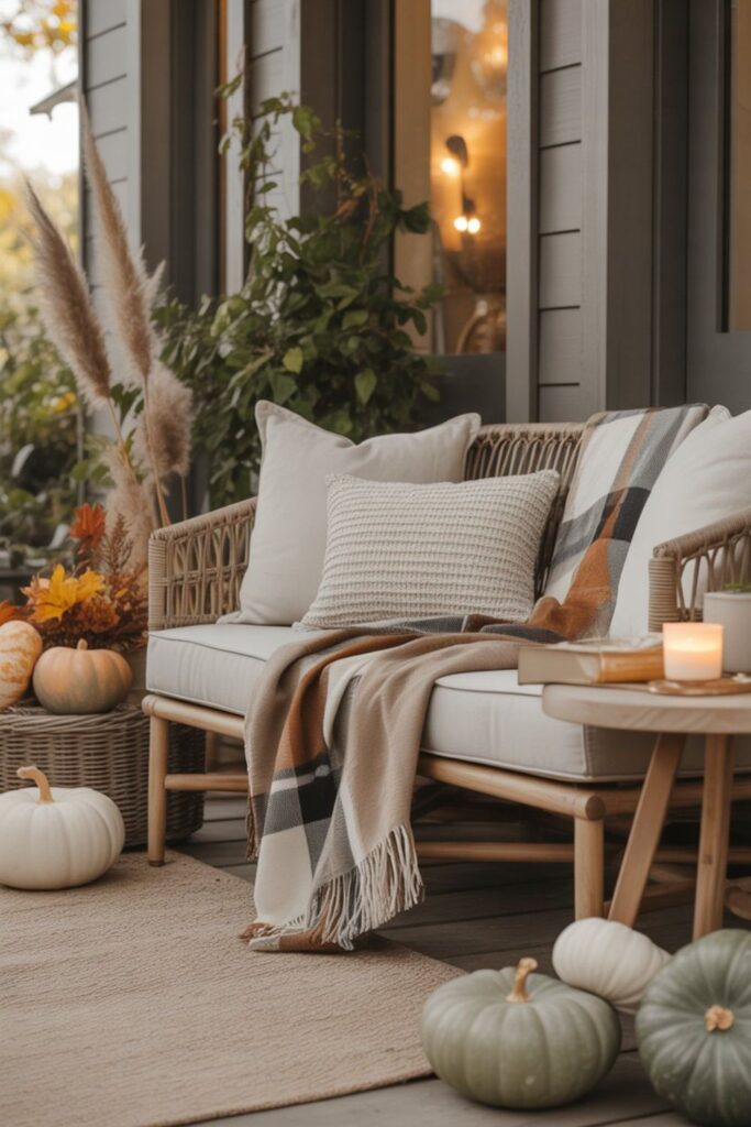 Chic & Modern Fall Porch Decorating Ideas for Your Entry 5 Style a Chic Seating Corner