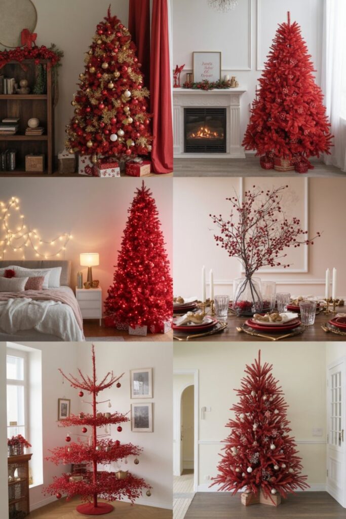 How Do You Style Red Trees for Different Rooms?