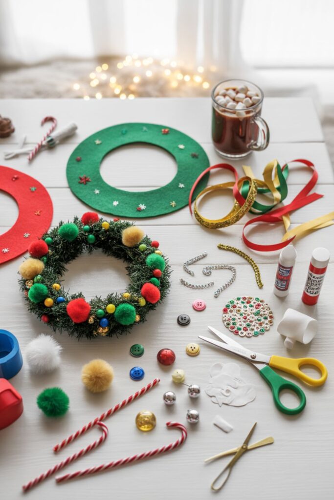 Christmas Wreath Ideas for Kids | Fun & Easy Holiday Crafts 2025 2 Supplies You’ll Need for Kids’ Christmas Wreaths