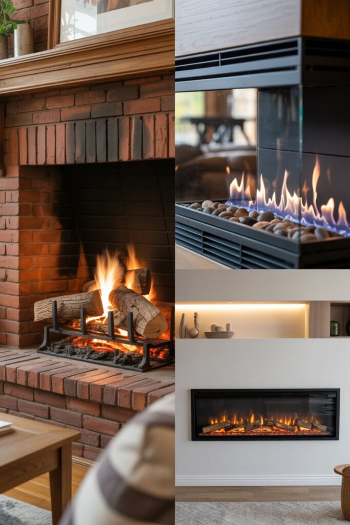 Cozy Fireplace Ideas To Create Your Perfect Warm Sanctuary 3 Choosing Between Wood-Burning, Gas, and Electric for Coziness