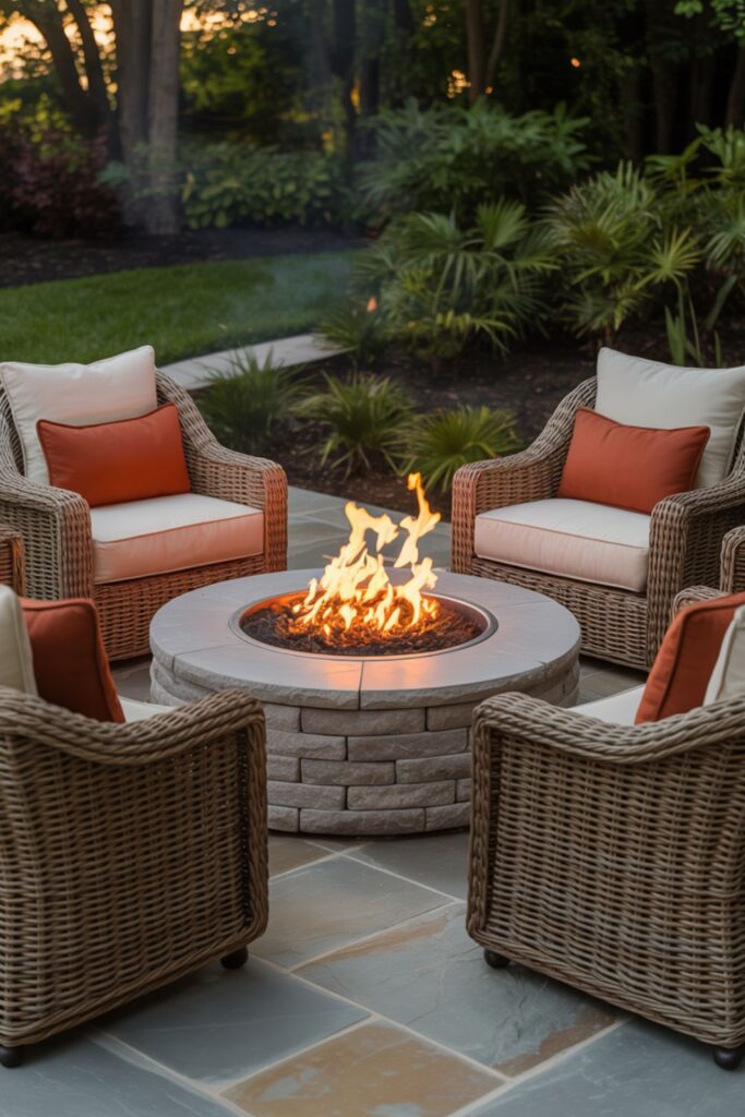 How Do You Design Seating Around Fire Pits?
