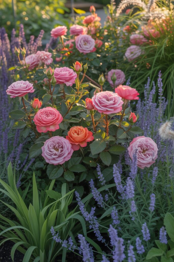 29+ Stunning Rose Garden Ideas to Boost Curb Appeal 4 Companion Planting Enhances Overall Design