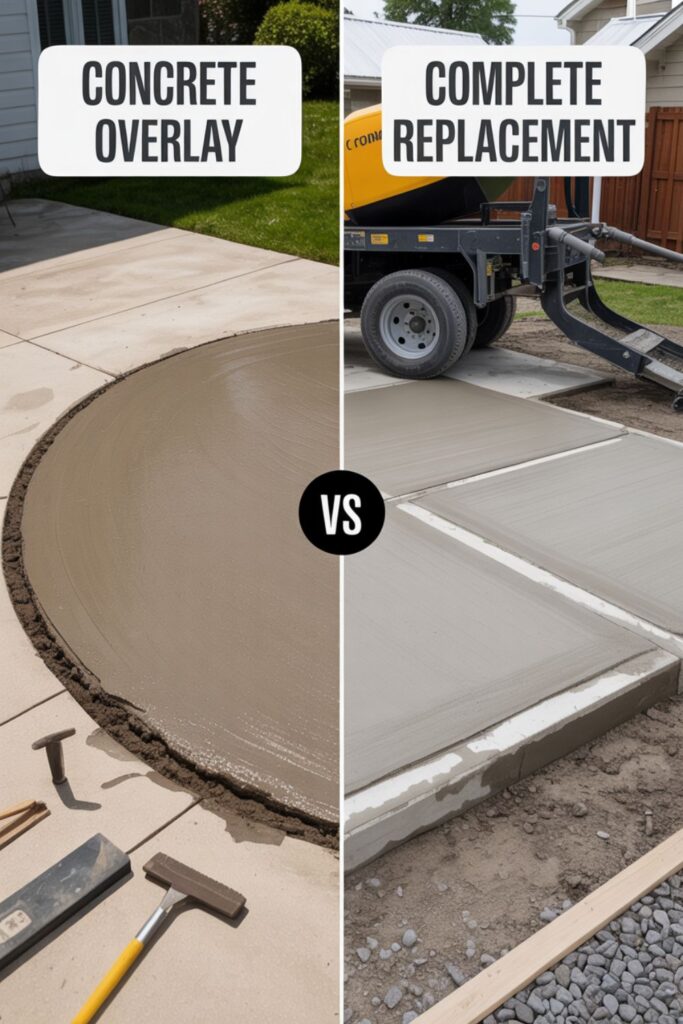 20+ Concrete Patio Designs to Elevate Your Backyard 4 How Do Concrete Overlays Compare to Complete Patio Replacement?