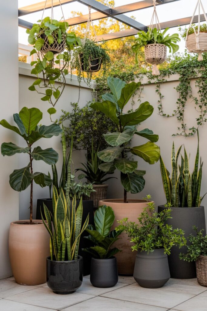 21+ Genius Corner Garden Ideas For Dead Spaces 4 Container Gardens Tailored to Corner Spaces