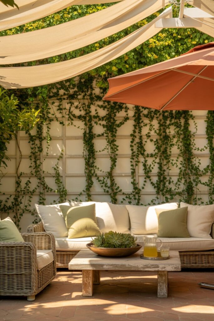 23+Patio Decorating Ideas Apartments for styling outdoor 4 How Do You Create Shade on Sunny Patios?