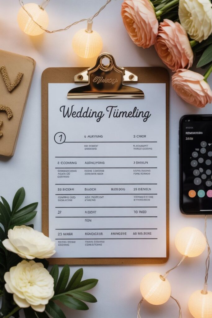 DIY Backyard Wedding on a Budget complete guide 4 Creating Your DIY Backyard Wedding Timeline