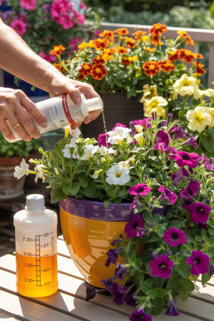 27+ Summer Garden Planter Ideas for Stunning Outdoor Displays 5 Fertilizing Summer Containers for Continuous Blooms