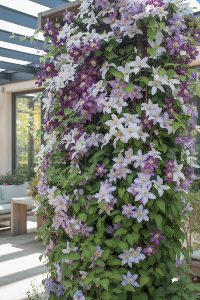 29+ Clematis Trellis Ideas for Beautiful Vertical Gardens 5 How Can You Create Living Walls with Clematis?