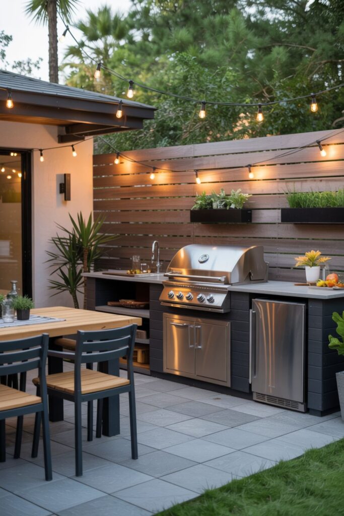 25+ Cozy Outdoor Living Space Ideas for a Relaxing Backyard 4 Outdoor Kitchen Integration for Alfresco Living