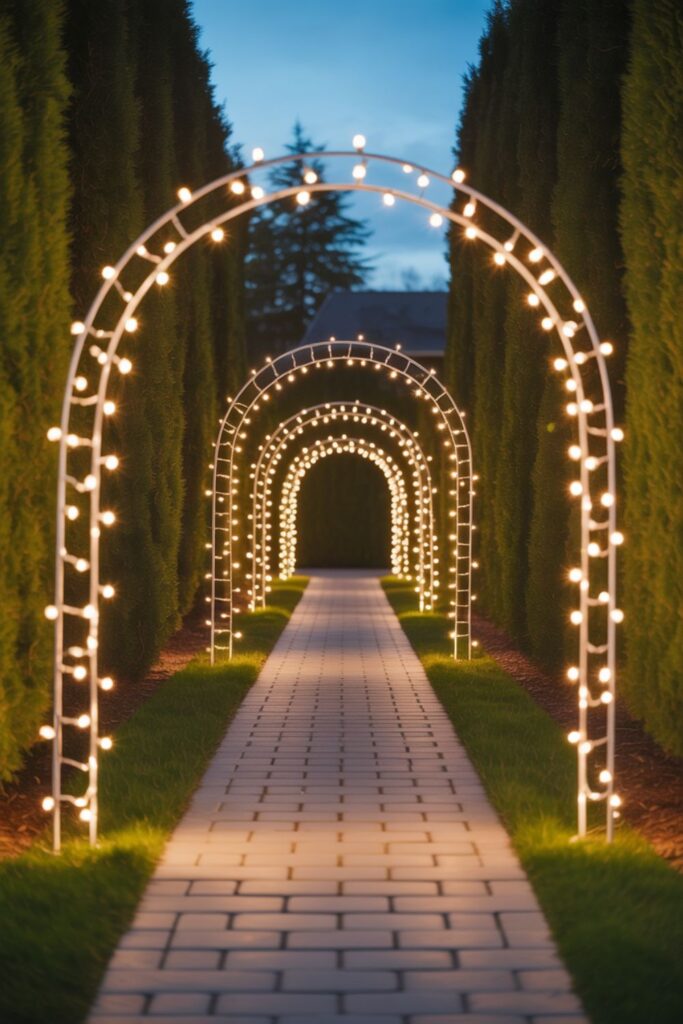 Pathway and Driveway Christmas Lighting Ideas