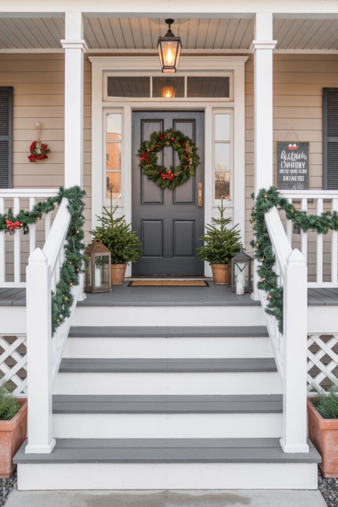 Festive Outdoor Christmas Decorations Ideas for Your Home 3 Porch and Entryway Decoration Strategies