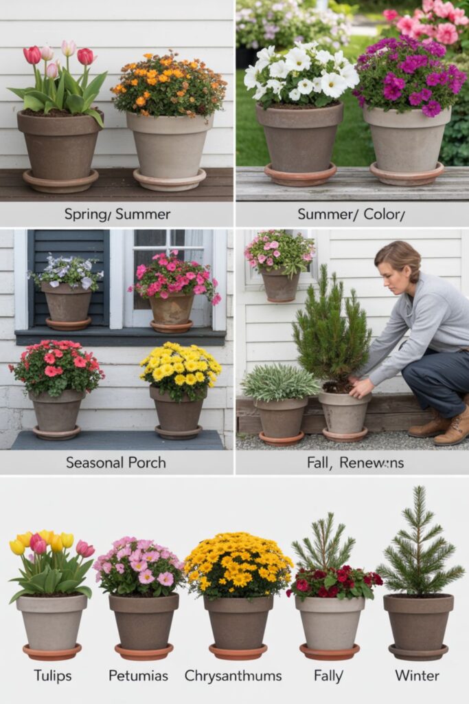 Seasonal Flower Pot Rotation Strategies