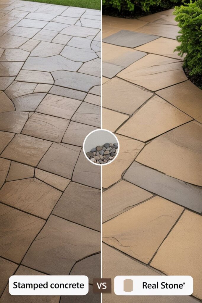 20+ Concrete Patio Designs to Elevate Your Backyard 2 What Is Stamped Concrete and How Does It Compare to Real Stone?