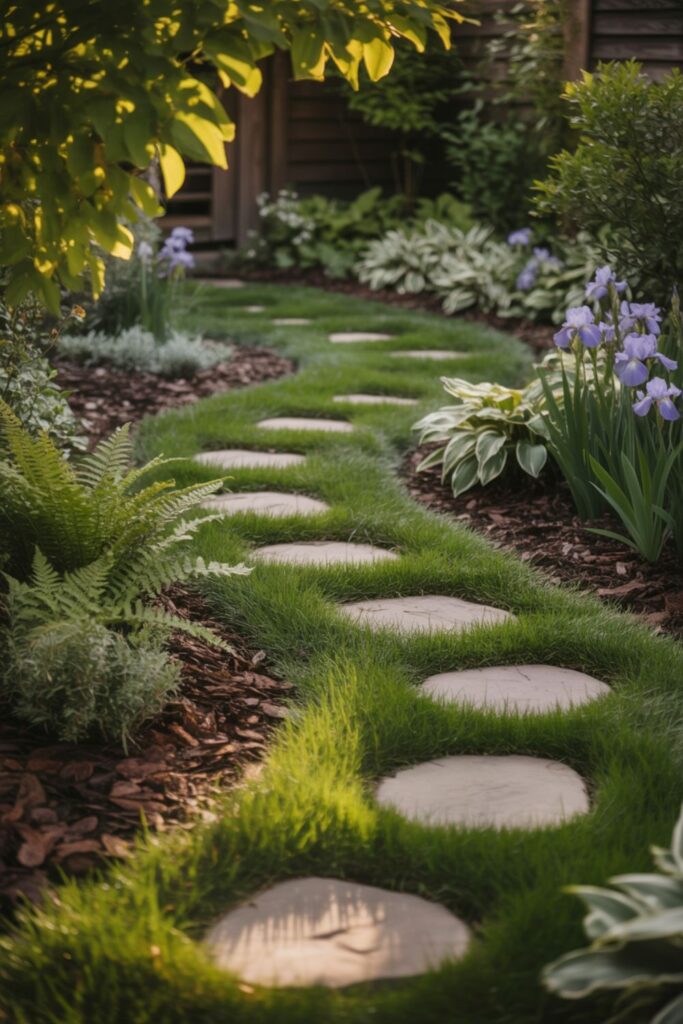 24+ Stunning Garden Walkway Ideas For Your Outdoor Space 3 Stepping Stone Pathways: Flexibility Meets Function