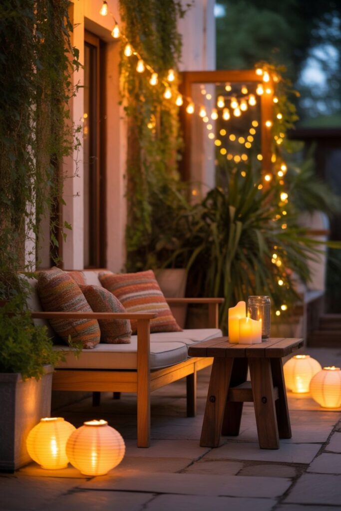 27+ Small Space Cozy Patio Ideas for an Intimate Retreat 2 Warm Lighting Ideas That Create Intimate Ambiance
