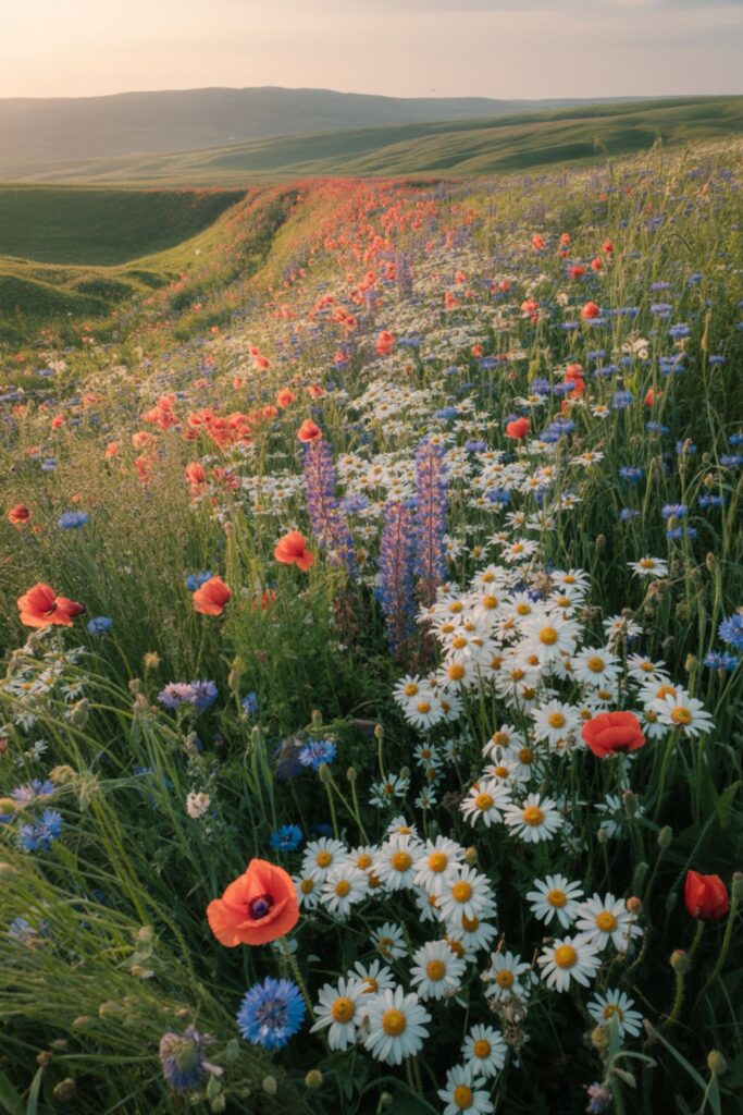 30+ Stunning Hippie Garden Ideas to Transform Your Outdoor Space 2 Wildflower Meadows That Celebrate Natural Beauty