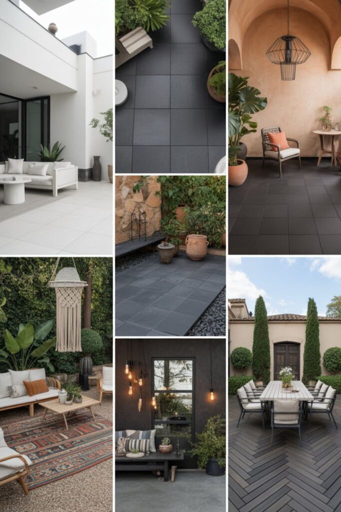 25+ Black Patio Floor Ideas for Elegant Outdoor Spaces 4 Black Patio Floors in Different Design Styles